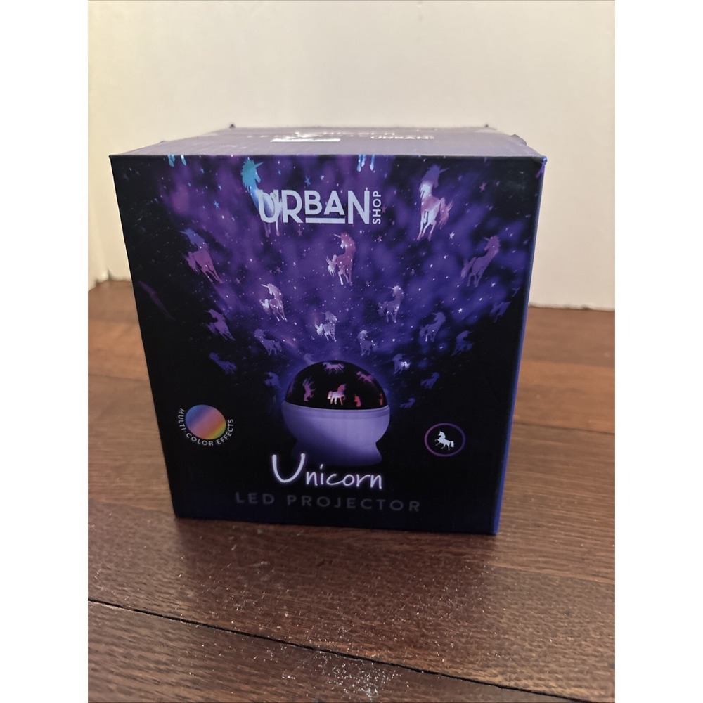 Urban Shop UNICORN LED PROJECTOR, Color Effects, Rotating, Timer, New In Box‎